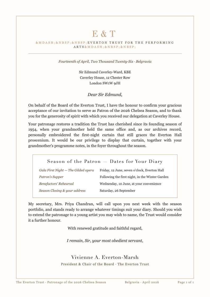 Elegant Sophisticated Formal Letter